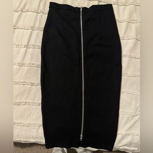 Bardot Double Zip Midi Pencil Skirt